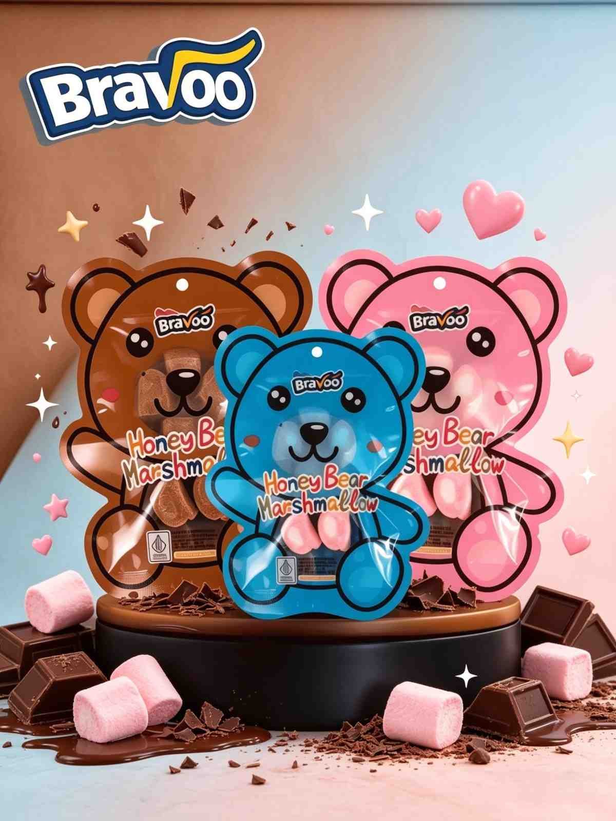 BRAVO HONEY BEAR MARHMALLOW ( 12x10x12gr )