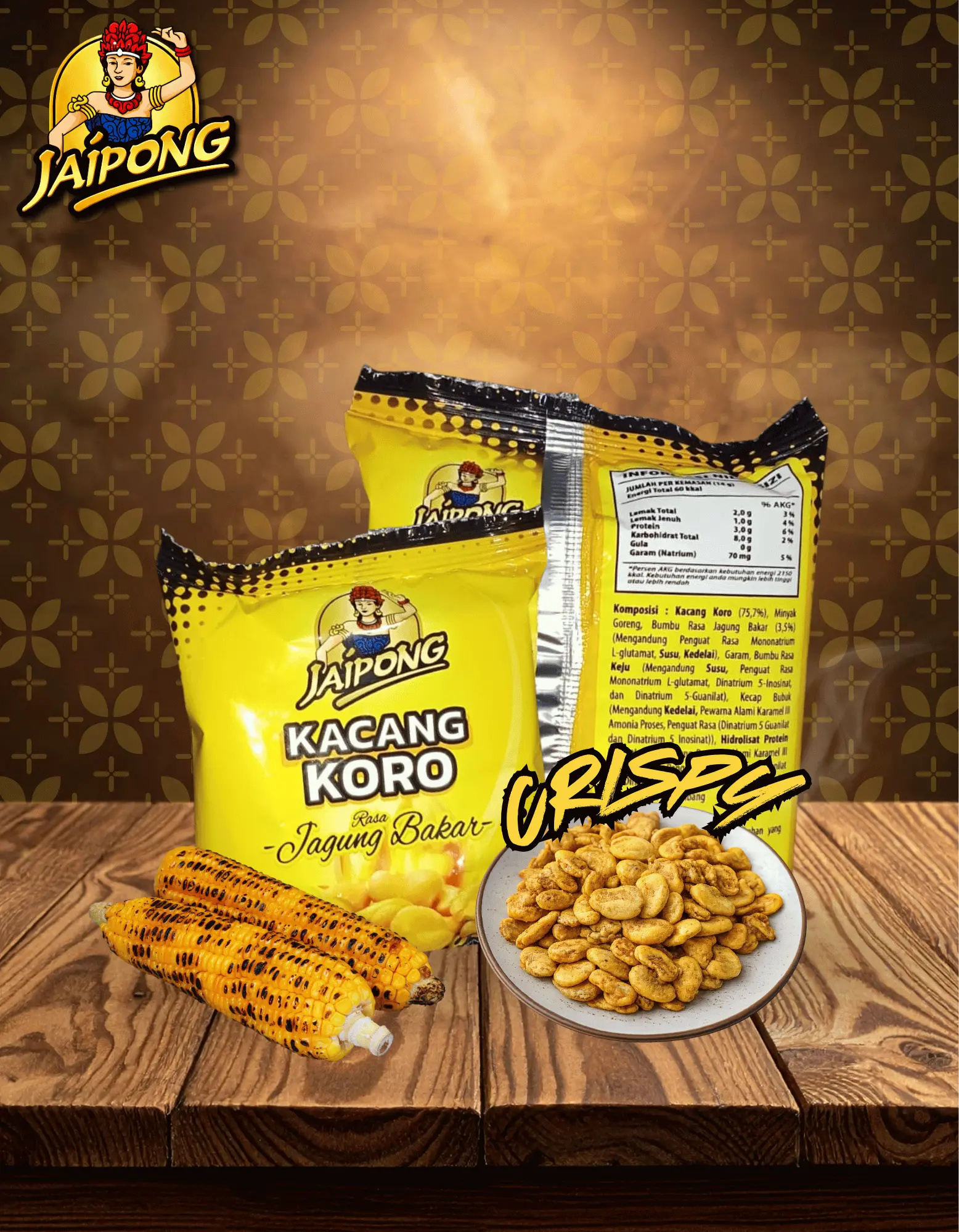 JAIPONG GRILLED CORN BROAD BEANS ( 10x10x14gr )
