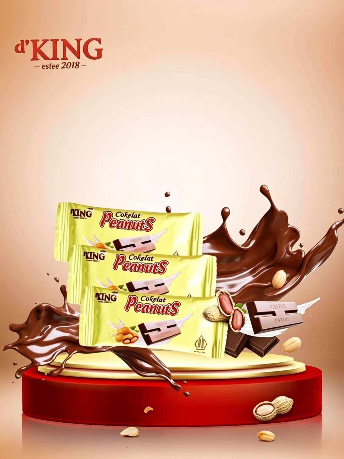D'KING CHOCOLATE PEANUT ( 4x20x5gr )