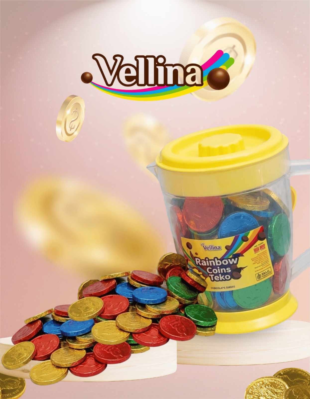 VELLINA CHOCOLATE COIN TEAPOT ( 6x90x300gr )