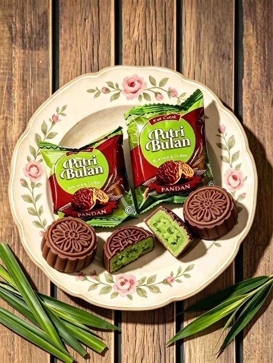 PANDAN MOON PRINCESS CAKE ( 10x10x60gr )