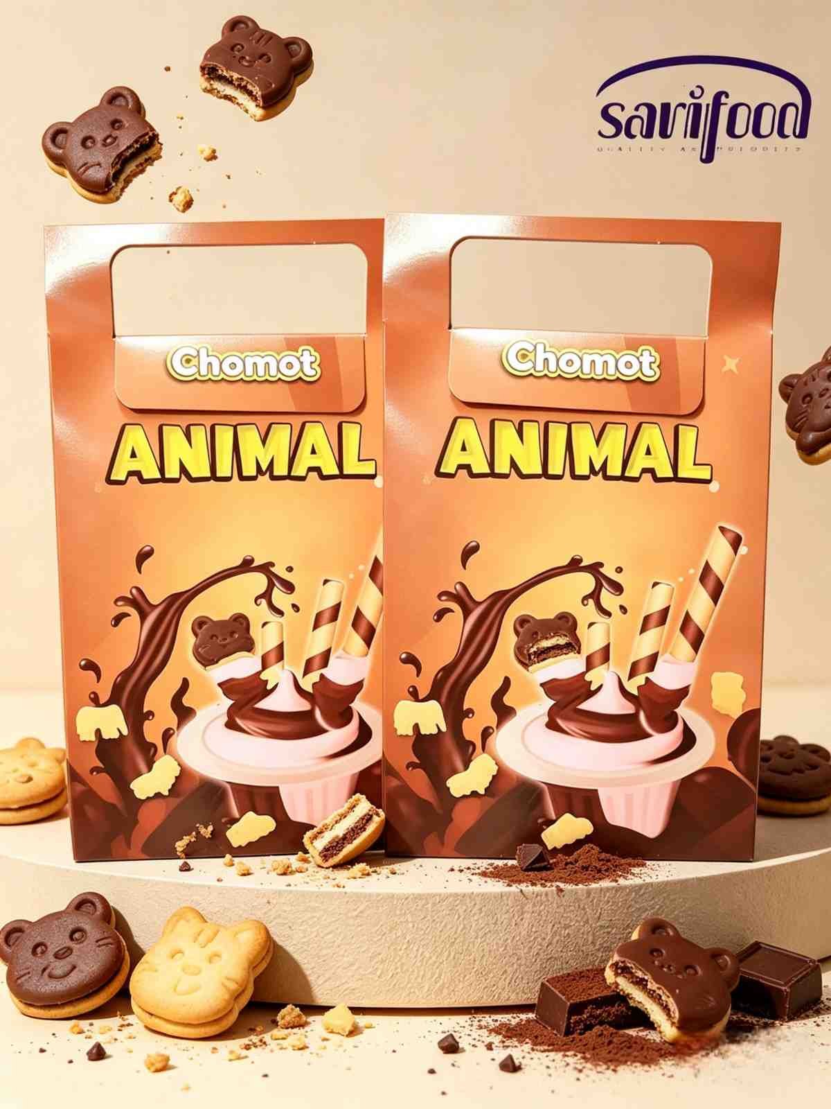 CHOMOT ANIMAL COKLAT-VANILA ( 4x10x15gr )