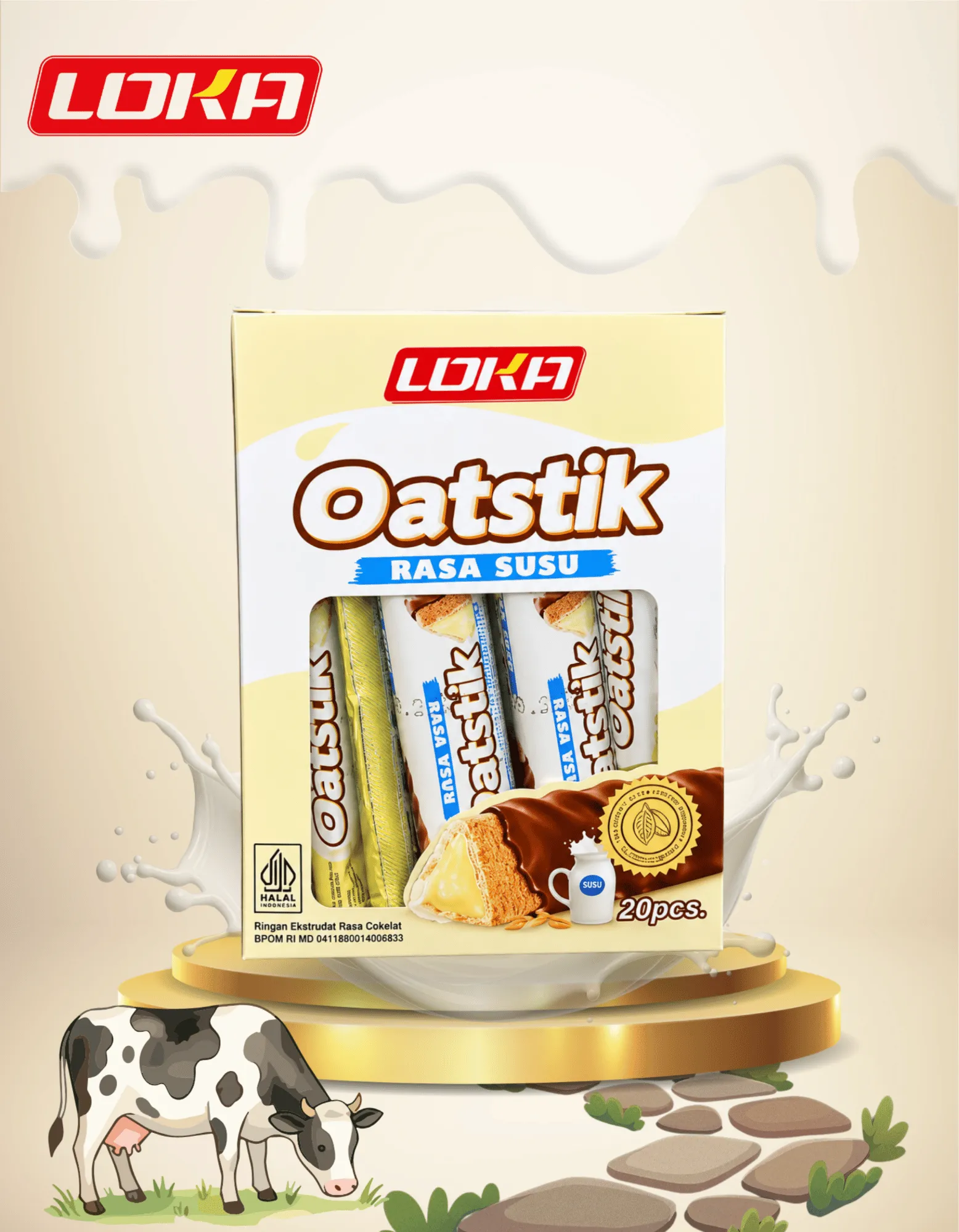 LOKA MILK OATSTICK ( 24x30x5gr )