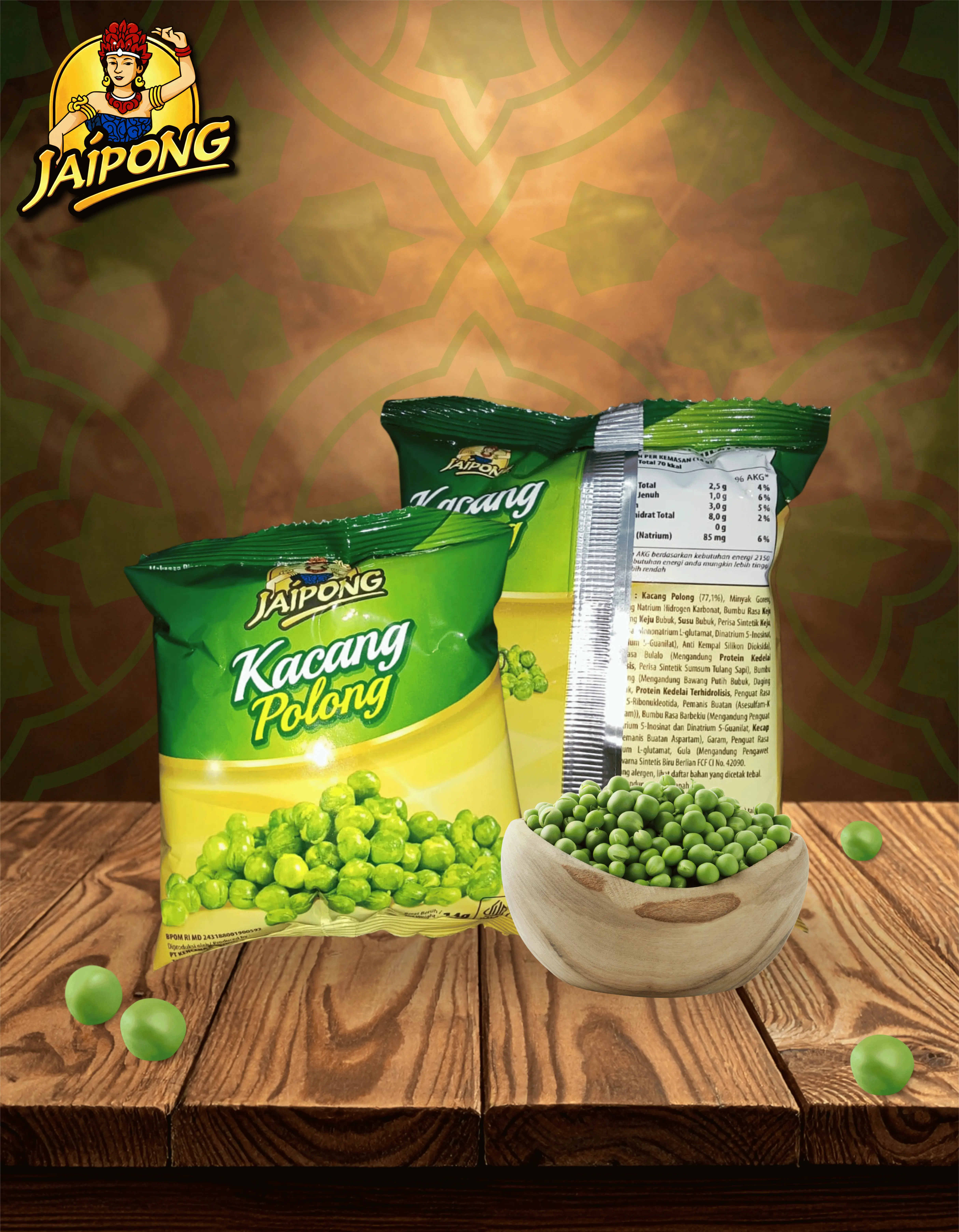 JAIPONG GREEN PEAS ( 10x10x14gr )