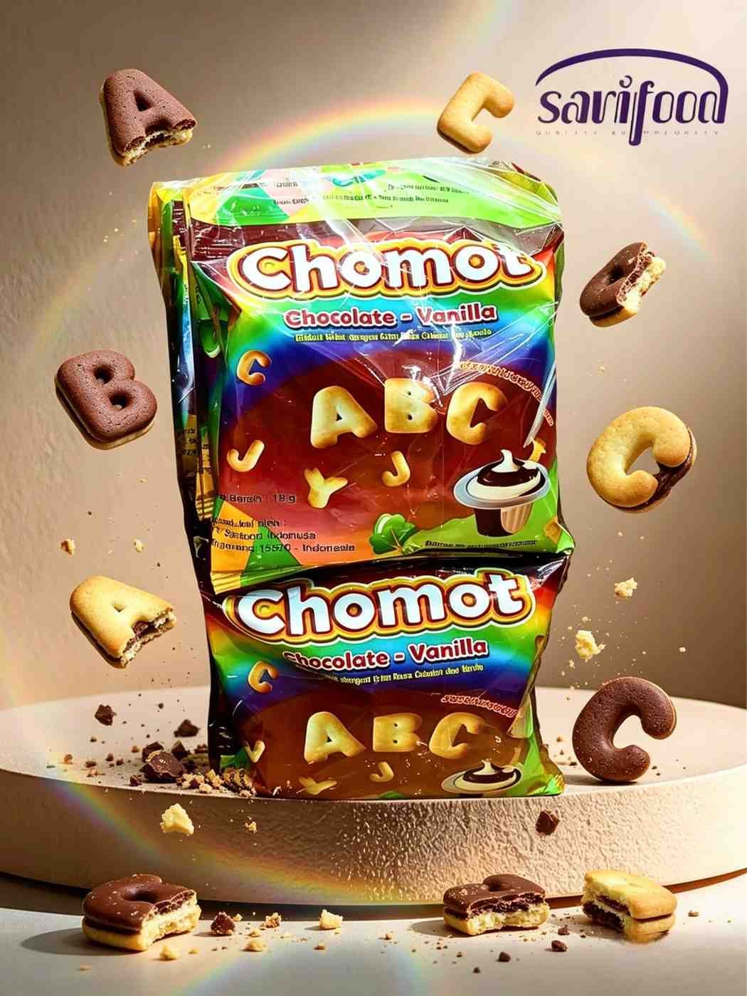 CHOMOT ABC CHOCOLAT - VANILA ( 4x20x18gr )
