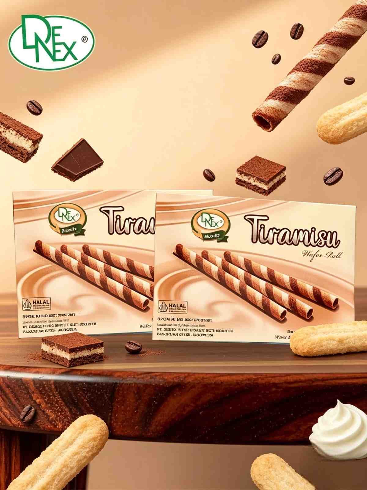 DENEX WAFER ROLL TIRAMISU ( 24 x 120gr )