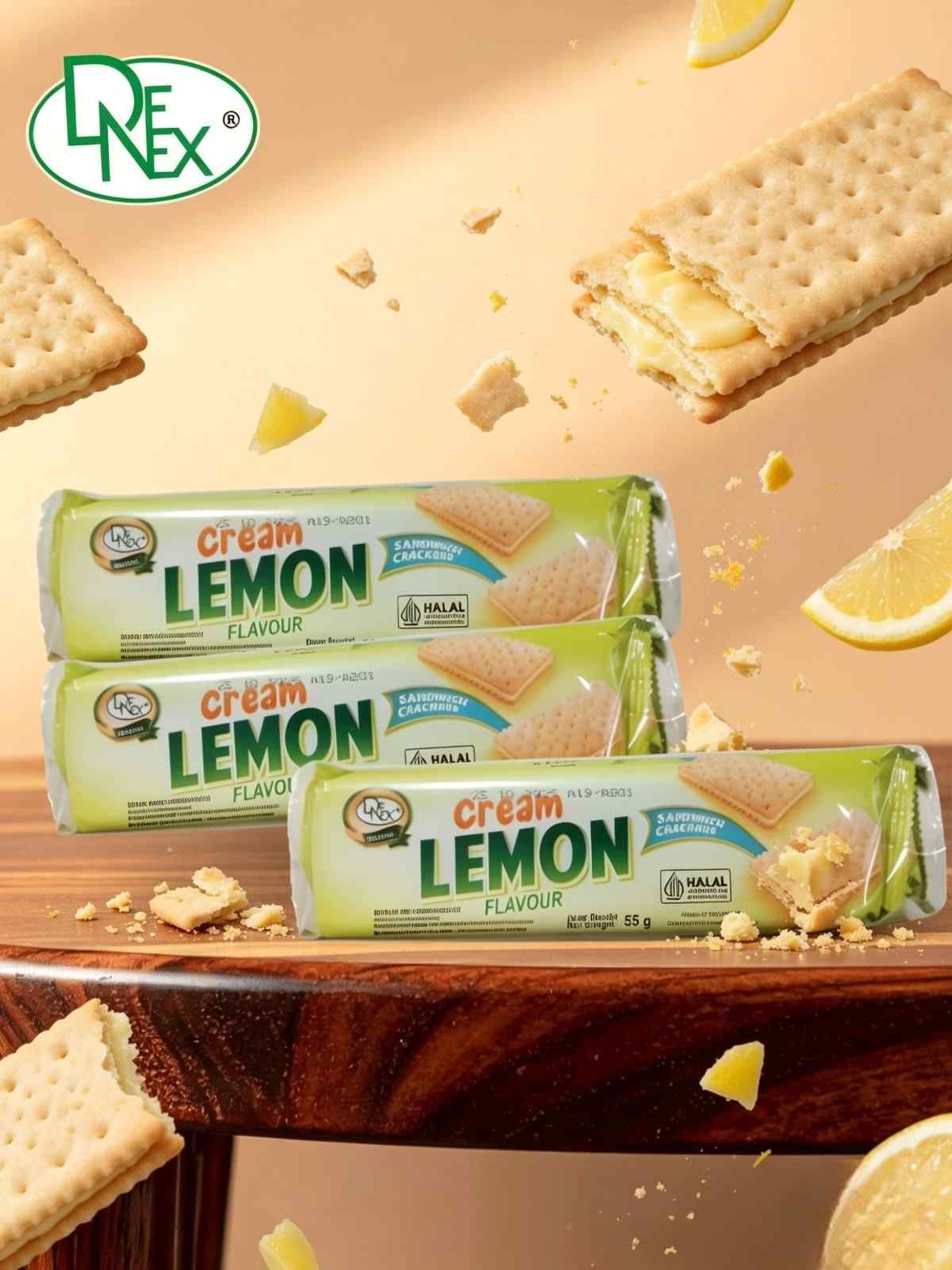 DENEX SANDWICH CREAM LEMON ( 12x5x55gr )