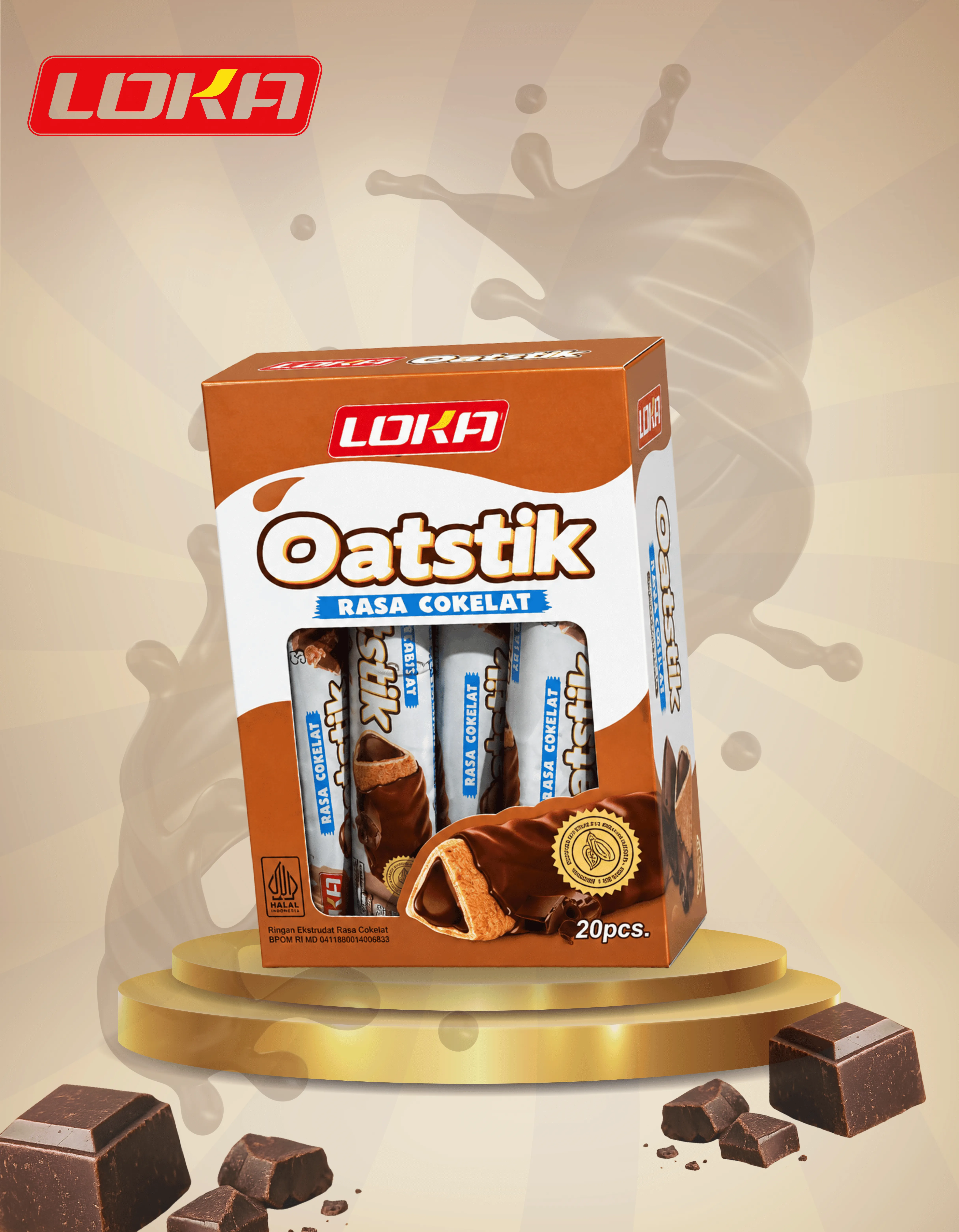 LOKA CHOCOLATE OATSTICK ( 24x30x5gr )